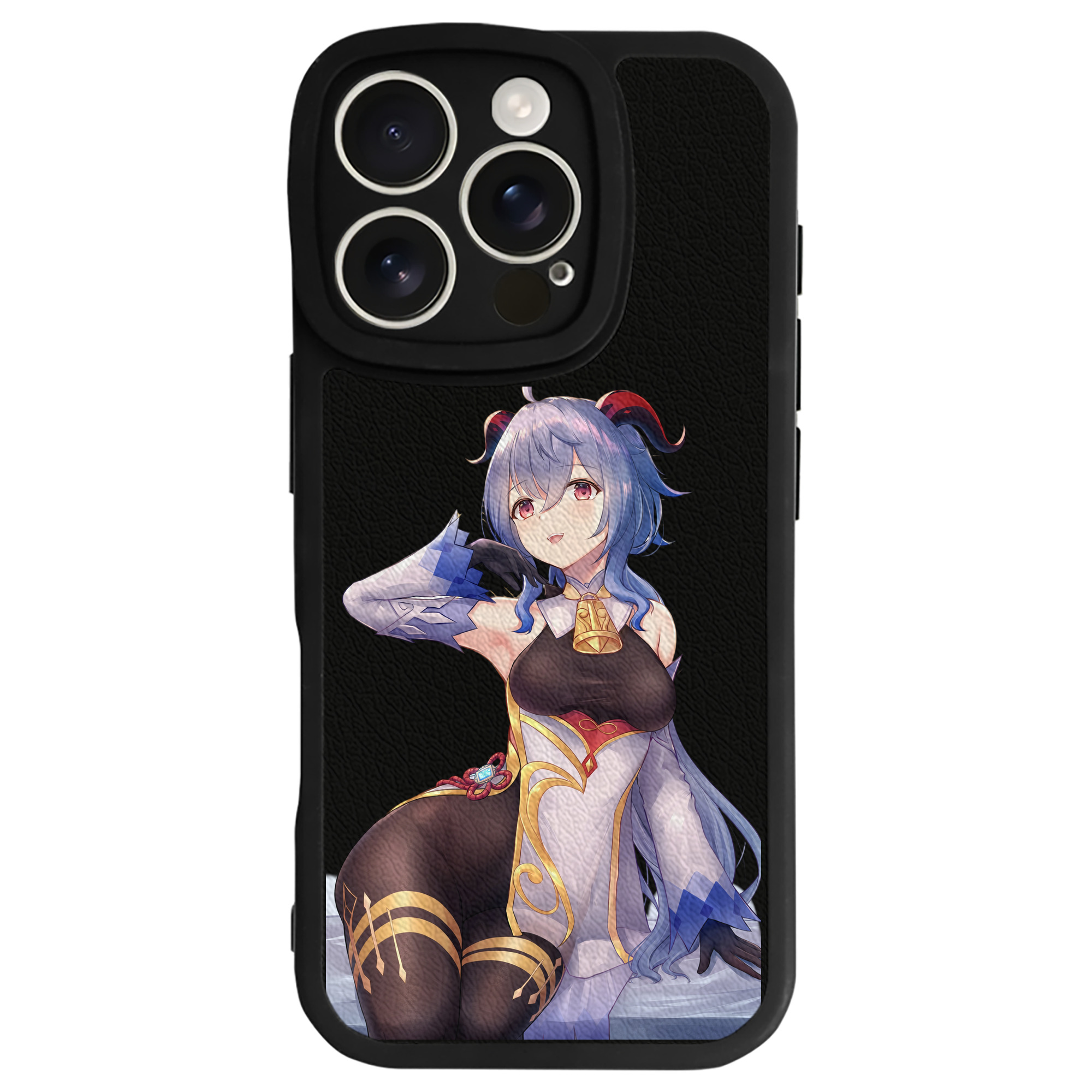 げんし神 甘雨 かんう genshin Ganyu 【iPhone 16シリーズ対応】シリコンスマホケース（レザー調） 材質：シリコン
